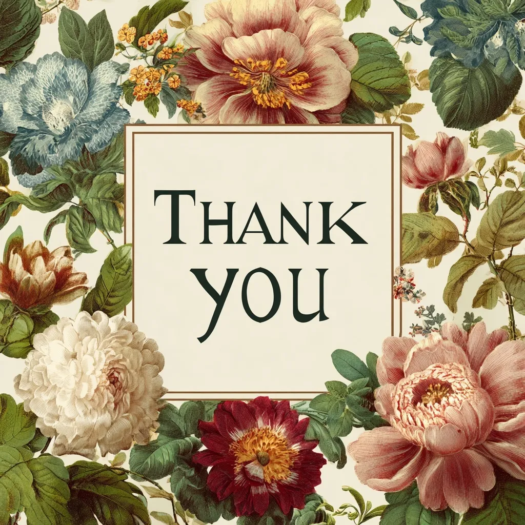 Thank You Image With Flowers 16
