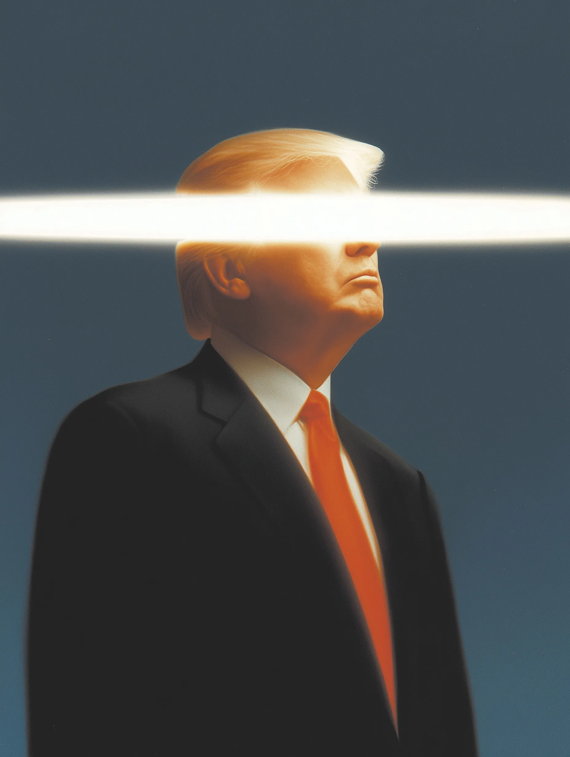AI-generated digital portrait of Donald Trump, high-quality synthetic media of the former US President.