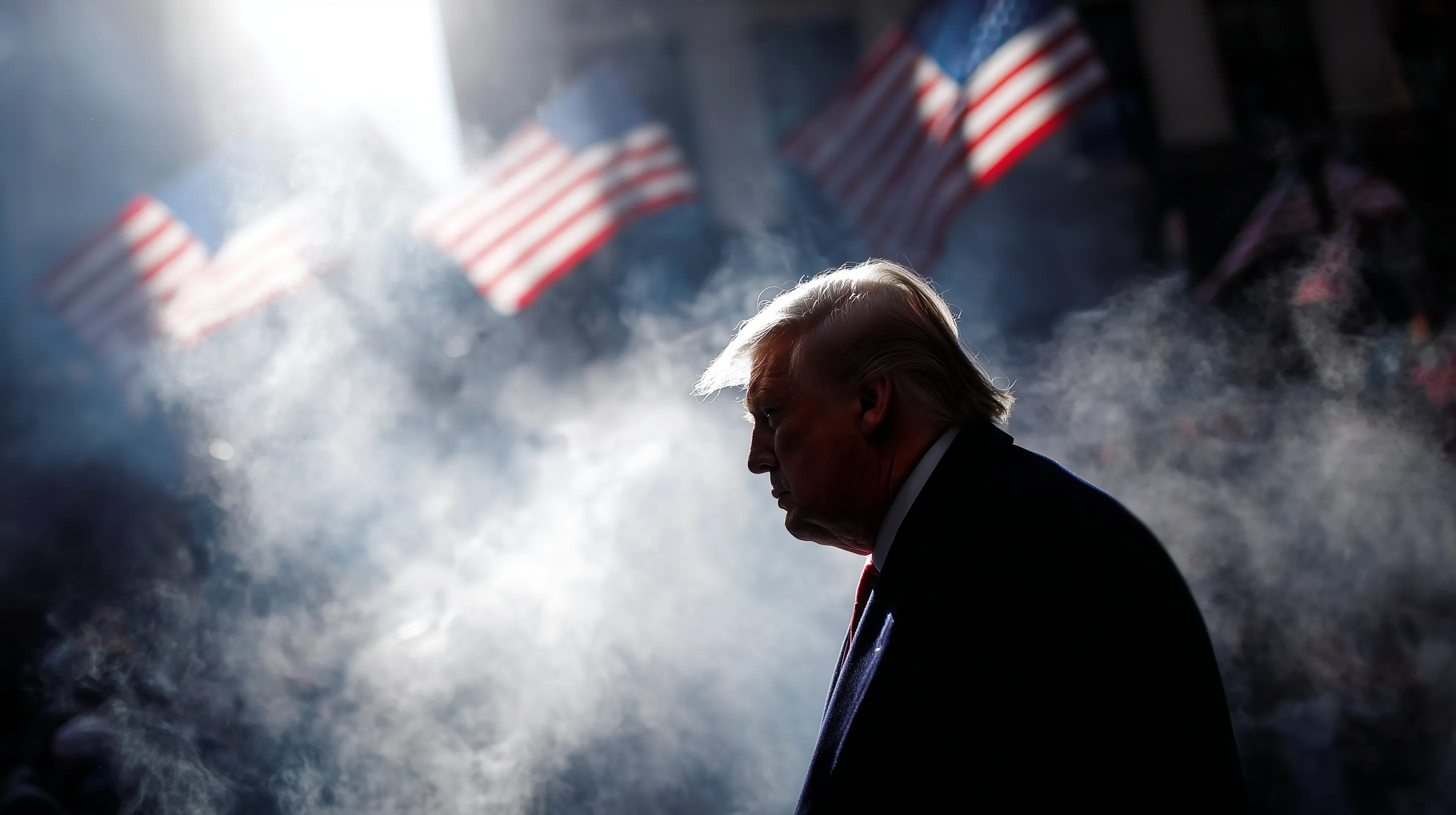 AI-generated image of Donald Trump representing a conceptual shift toward authoritarianism in America.