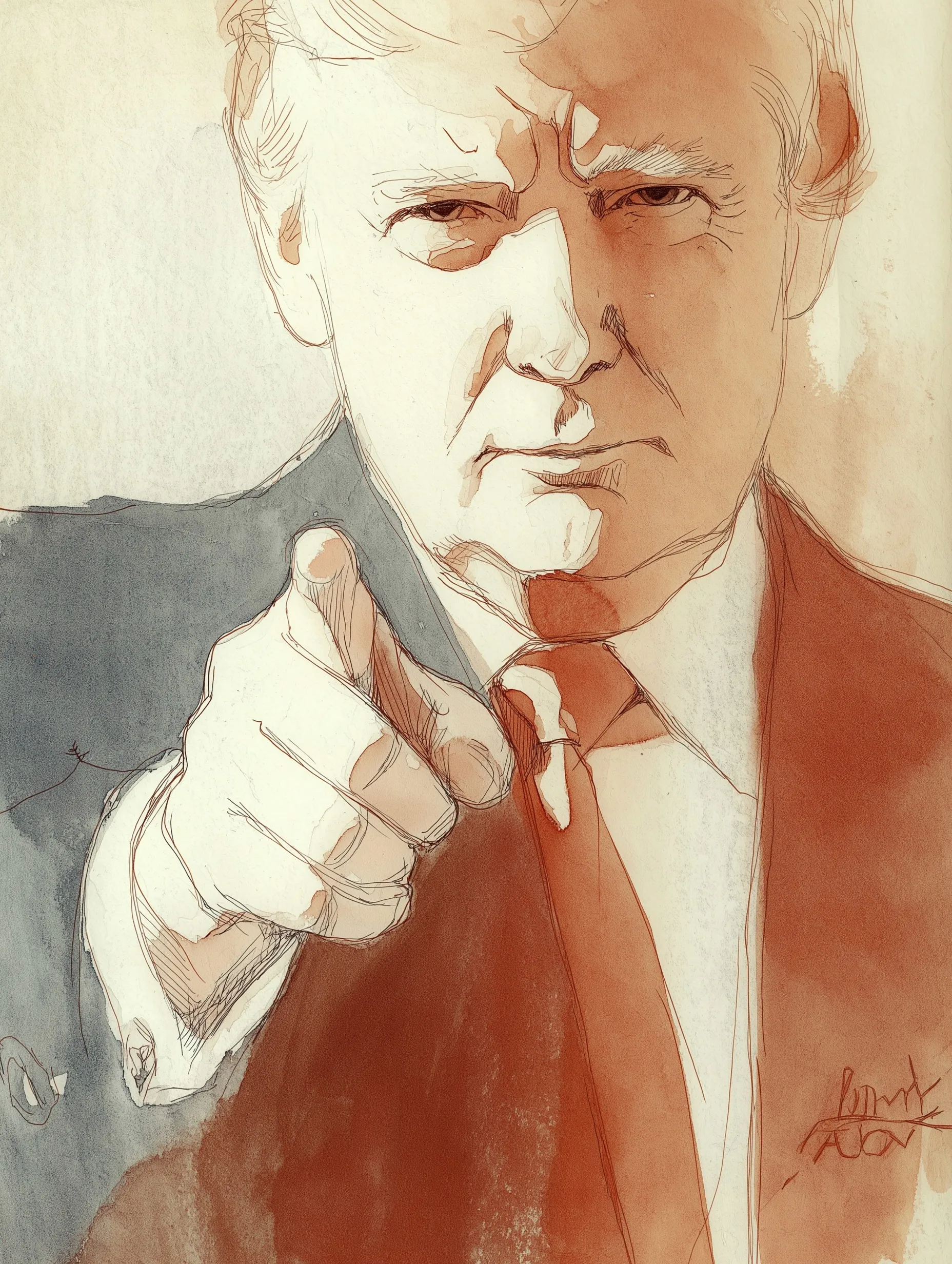 A realistic AI-generated portrait of Donald Trump, capturing his iconic style in a high-resolution digital image.