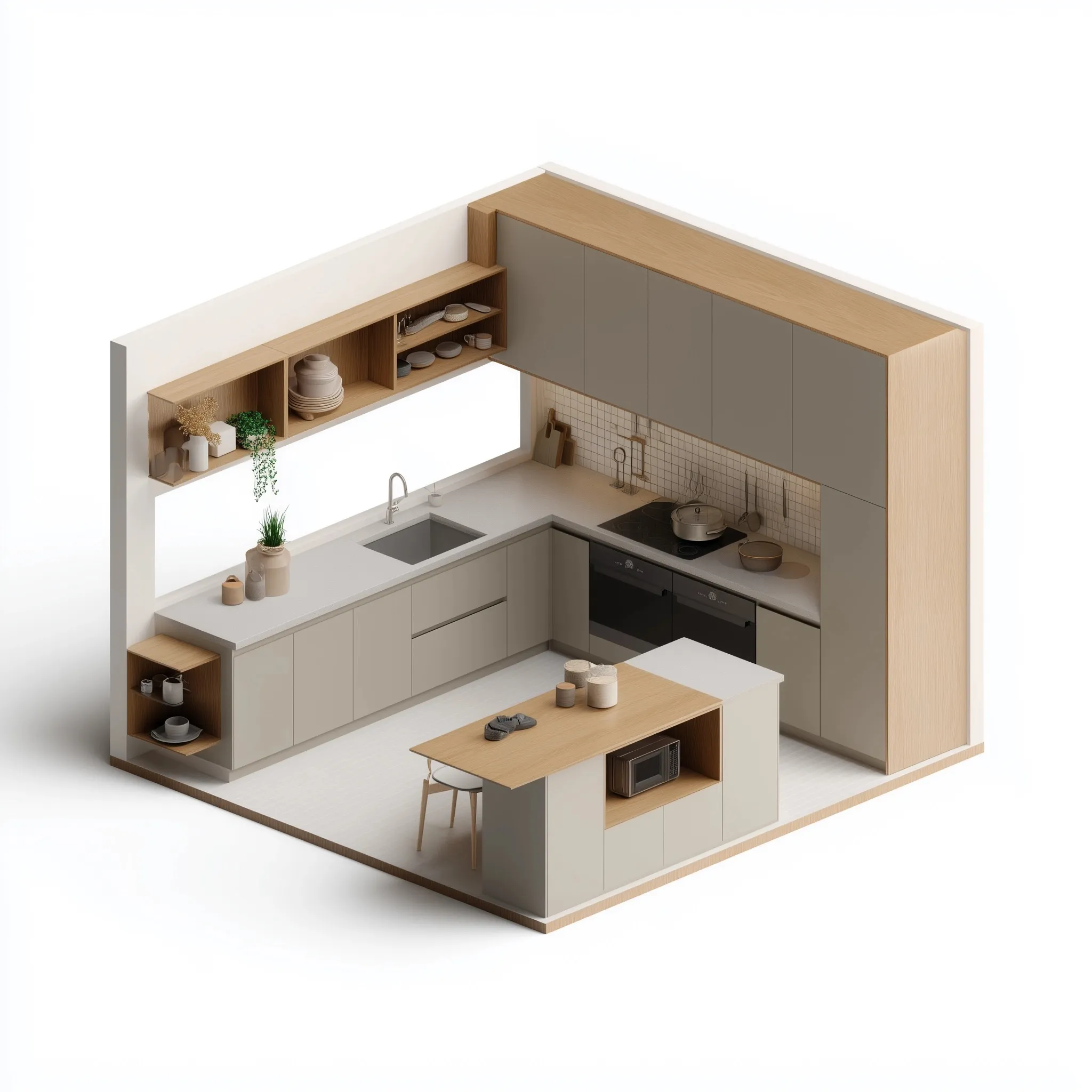 U Shaped Kitchen Design 3