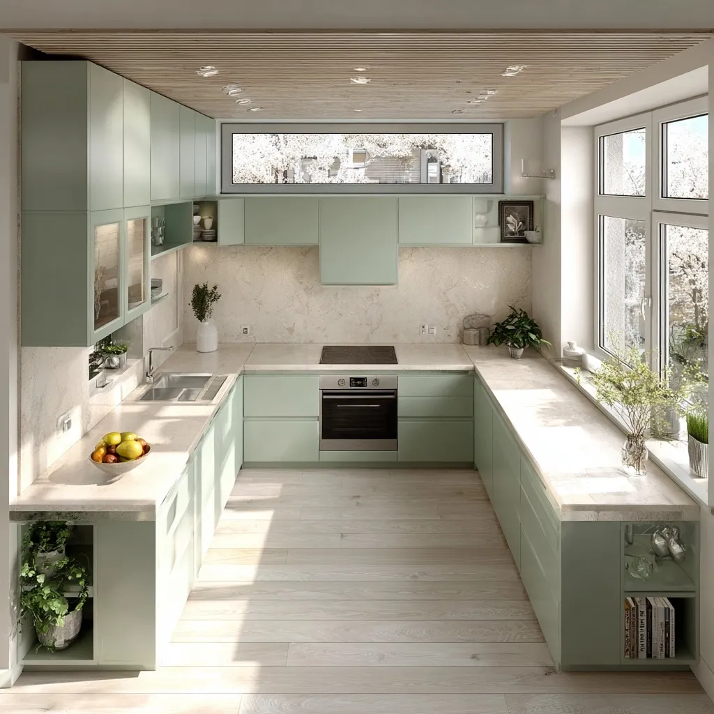 U Shaped Kitchen Design 6