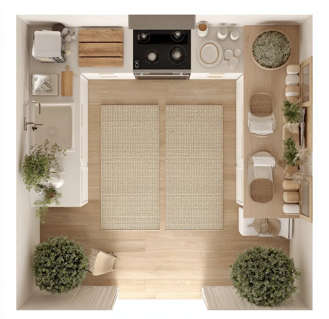 U Shaped Kitchen Design 7