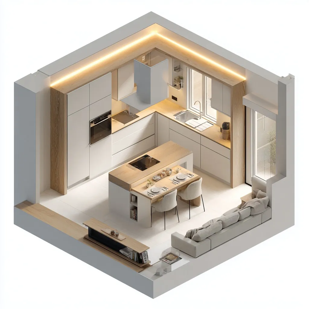 U Shaped Kitchen Design 9