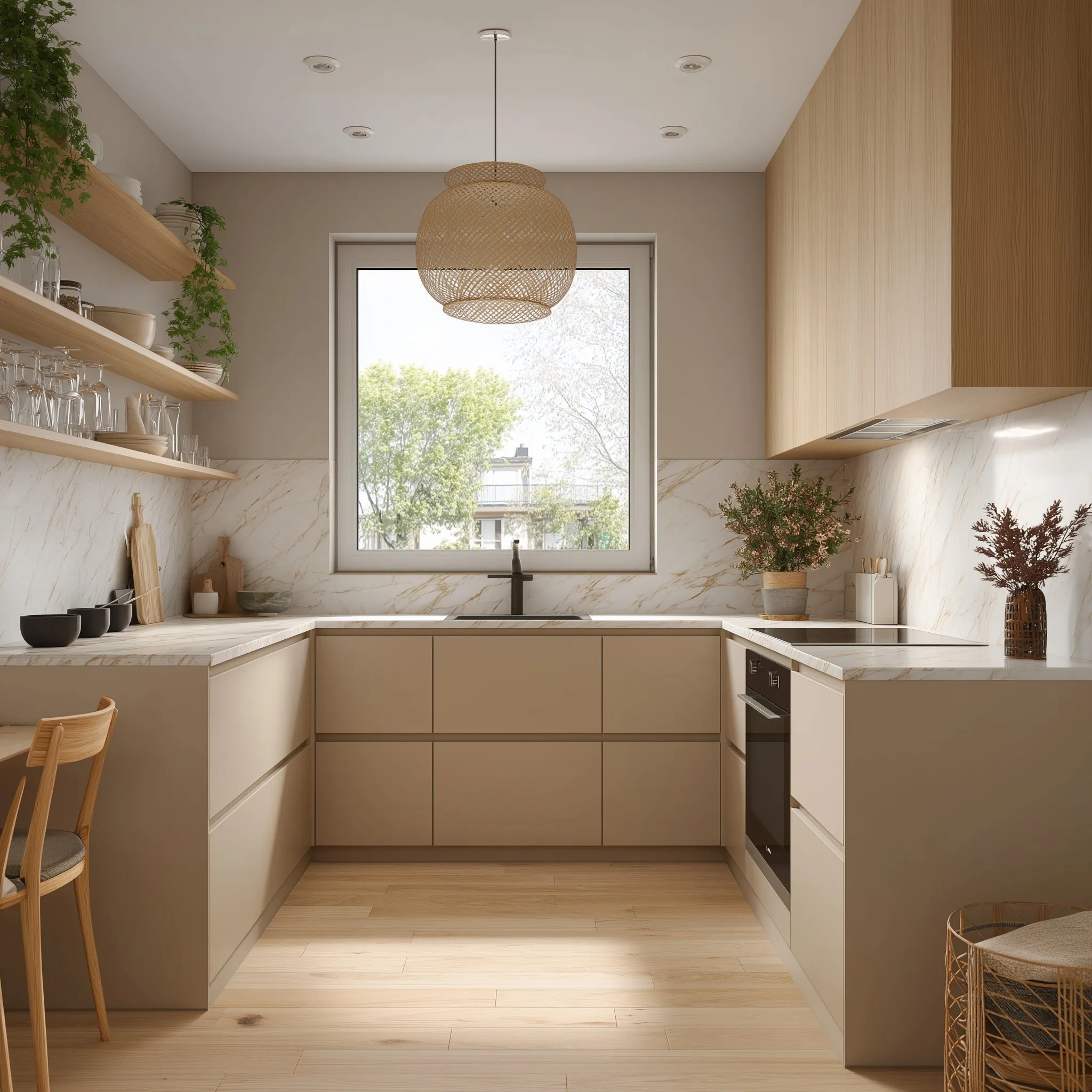 U Shaped Kitchen Design 25