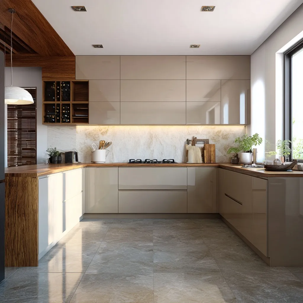 U Shaped Kitchen Design 26