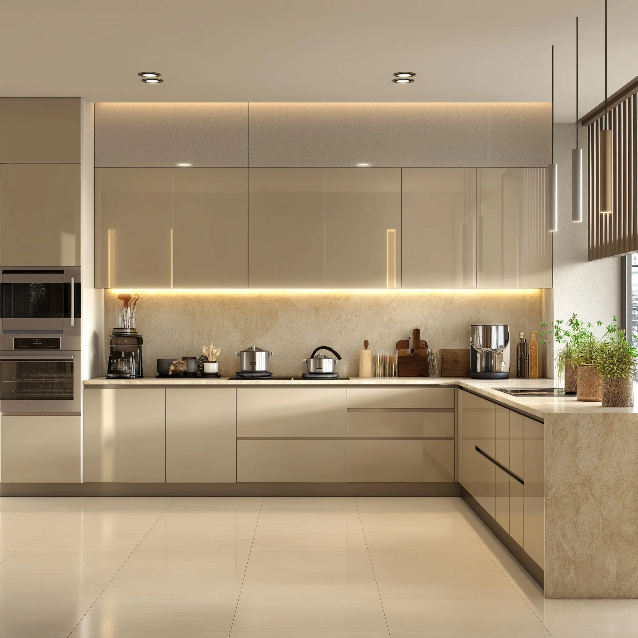 U Shaped Kitchen Design 27