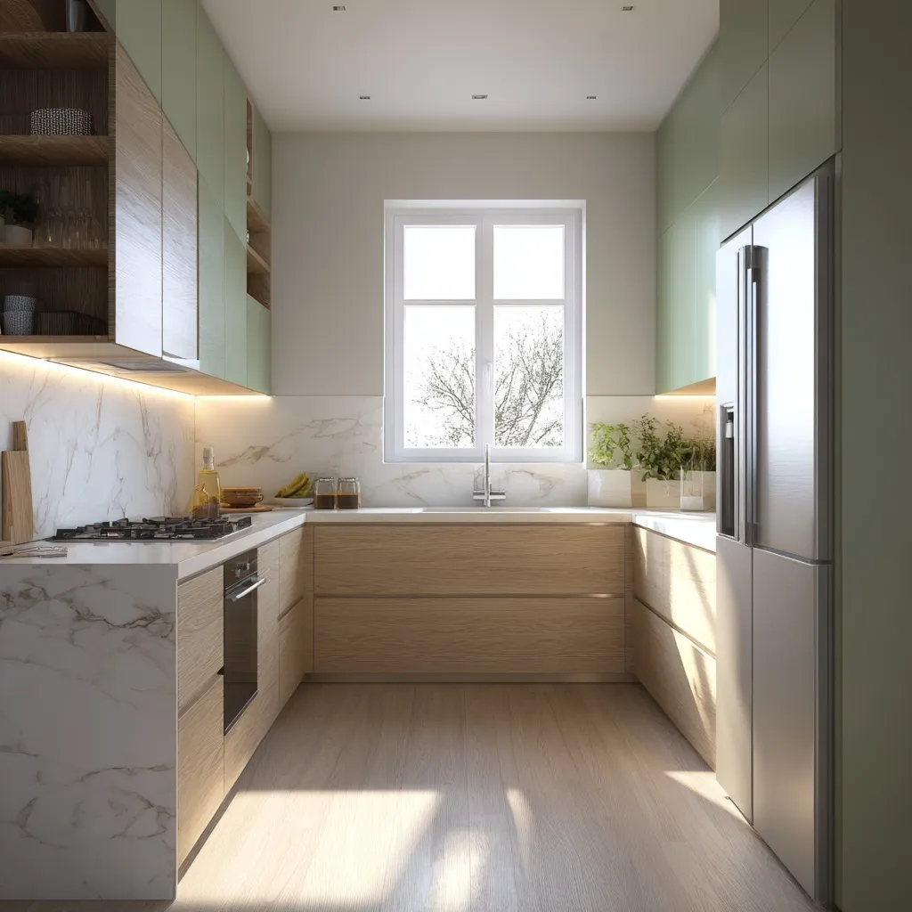 U Shaped Kitchen Design 29