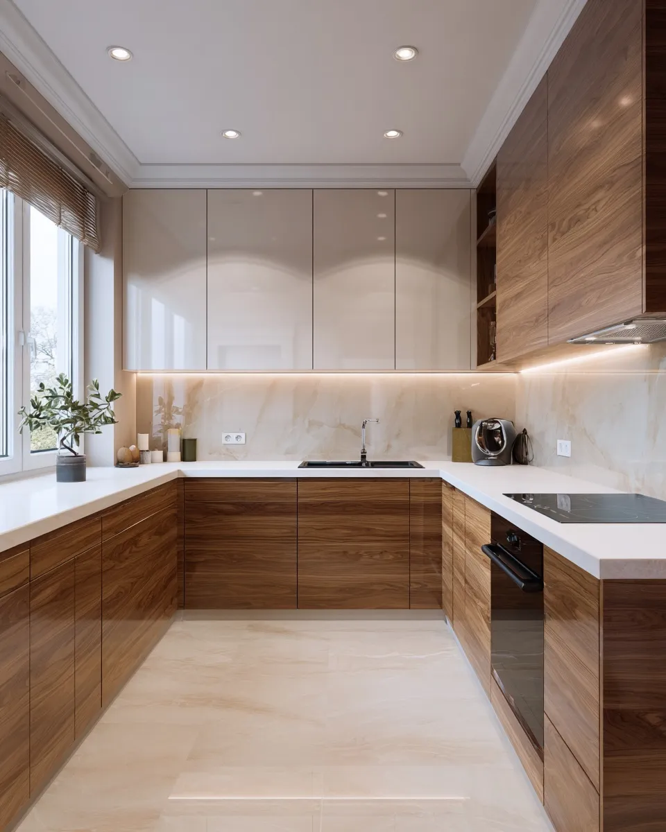 U Shaped Kitchen Design 32