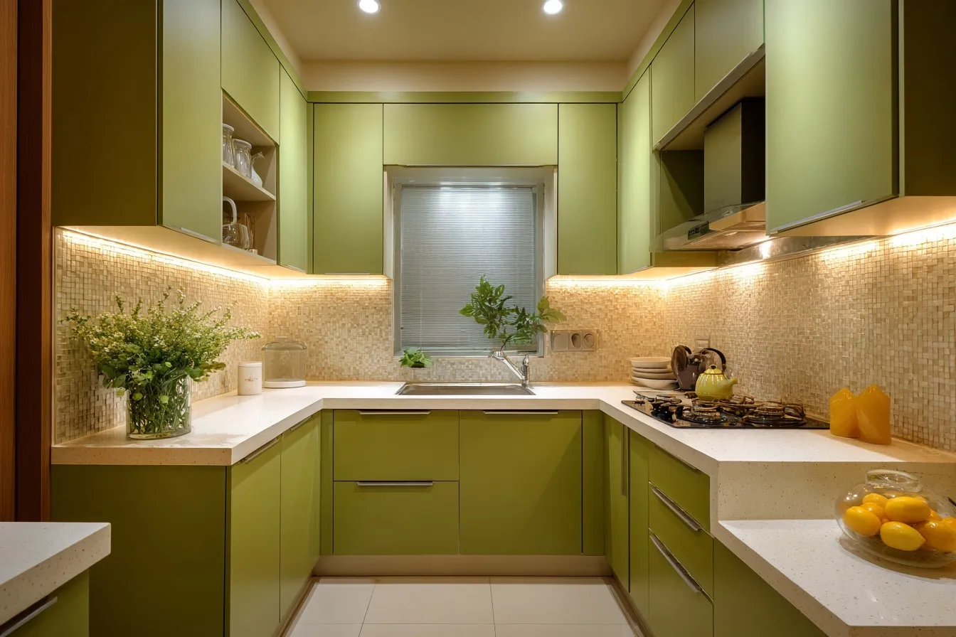U Shaped Kitchen Design 43