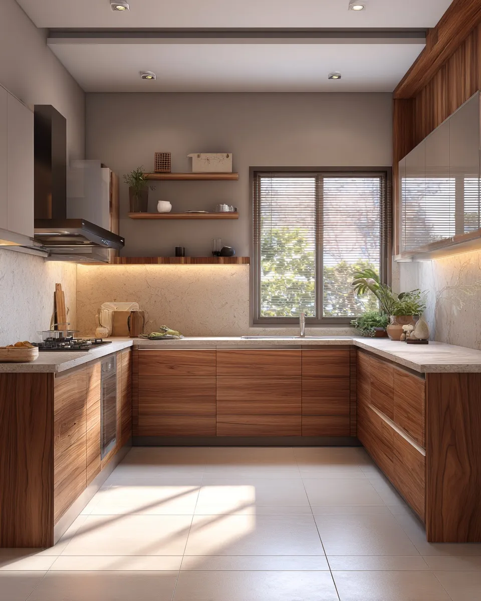 U Shaped Kitchen Design 46
