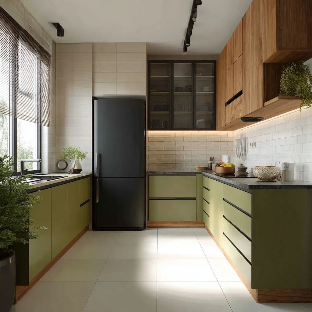 U Shaped Kitchen Design 53