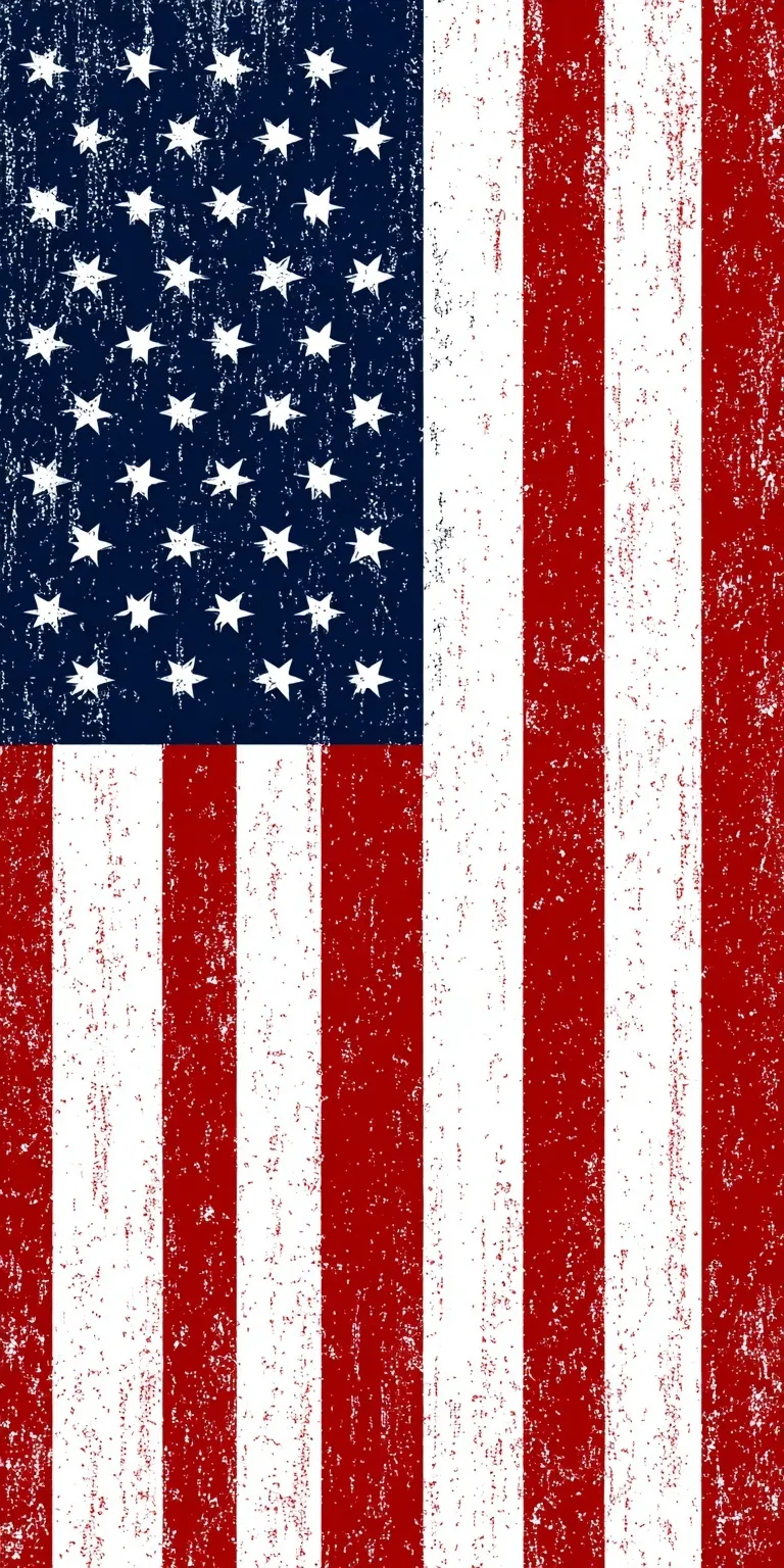 Vintage American flag digital art with grunge texture on a white background, perfect for t-shirt print designs.